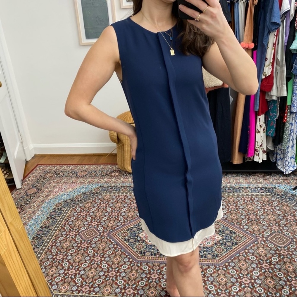 Rag & Bone Navy Layered Shirtdress